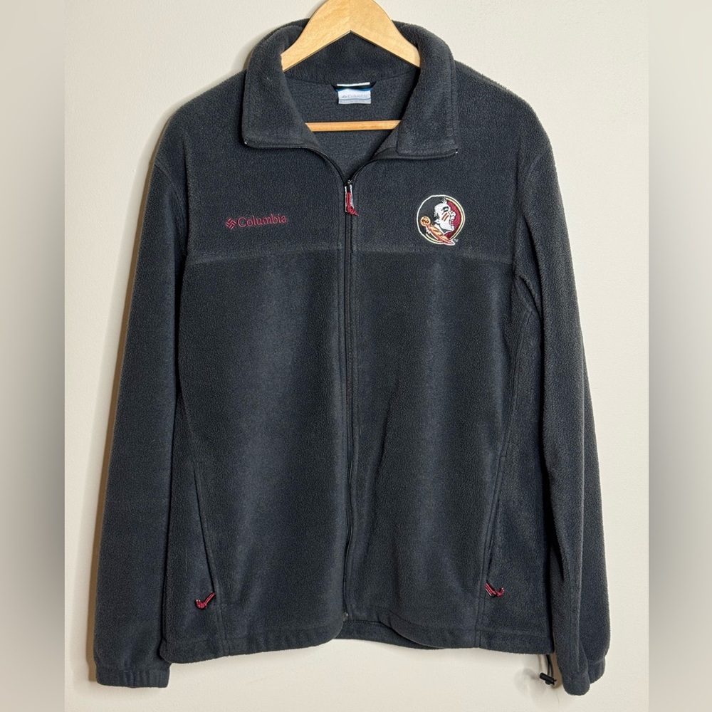 FSU Columbia zip up fleece jacket. Size L